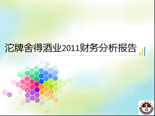 沱牌财务报表综合分析