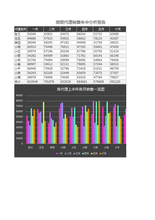 微商代理销售年中分析报告