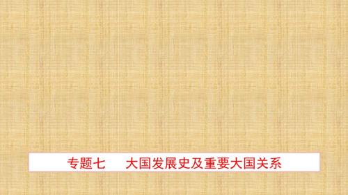 山东省中考历史专题复习 专题七 大国发展史及重要大国关系精编课件(五四制)