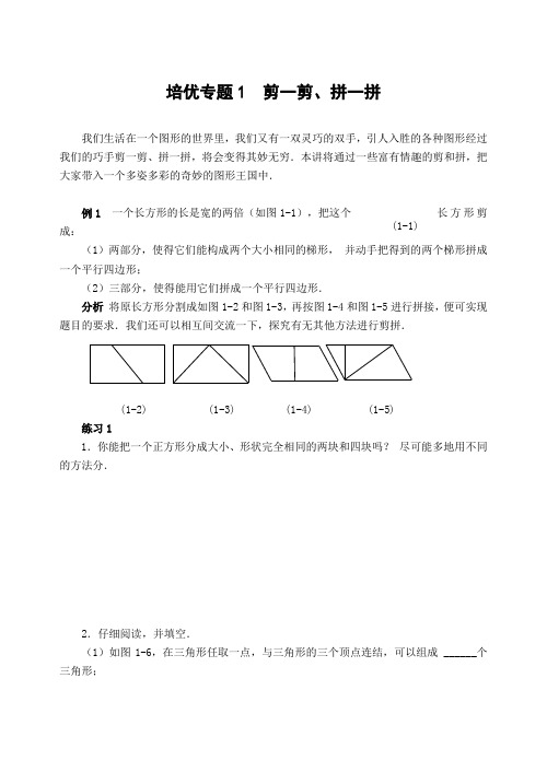 培优专题1剪一剪、拼一拼(含答案)