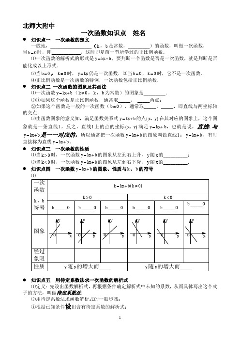 一次函数docx