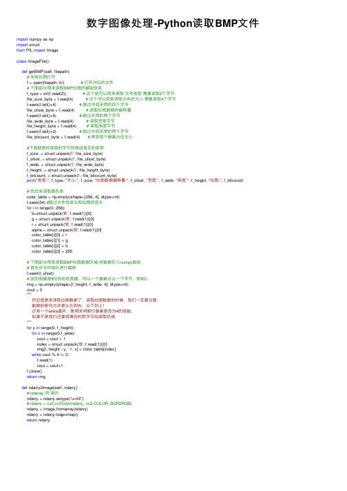 数字图像处理-Python读取BMP文件