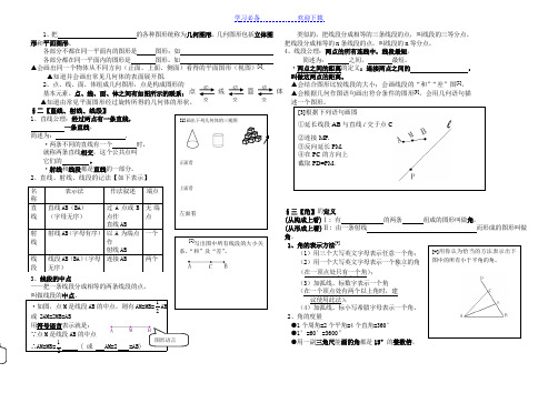 七年级数学第四章图形认识初步复习资料[基础知识]