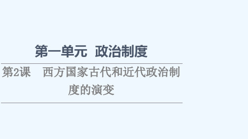 2021_2022学年新教材高中历史第1单元政治制度第2课西方国家古代和近代政治制度的演变课件新人教