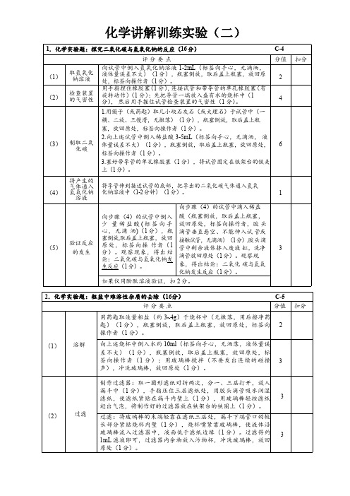 2021年河南省实验加试化学试题整理1