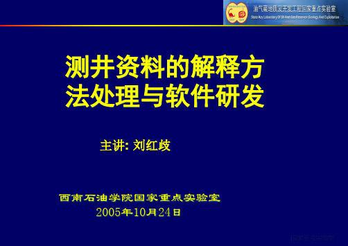 测井资料的处理与处理解释软件