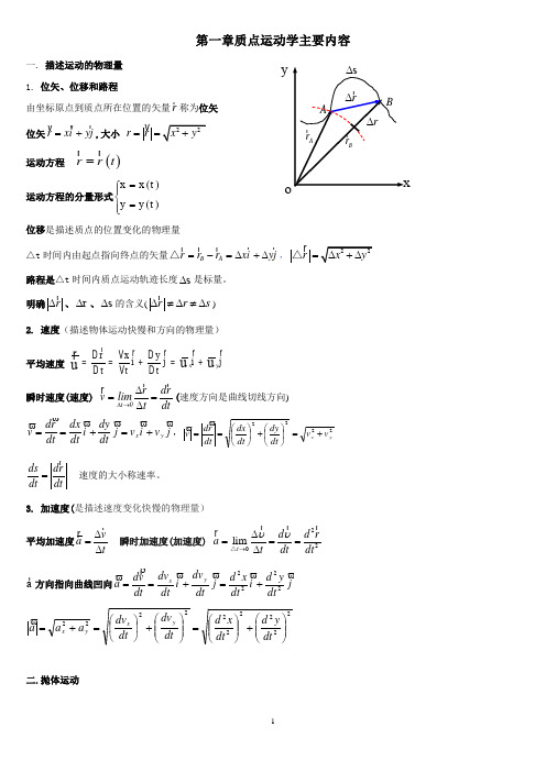 大学物理知识点总结