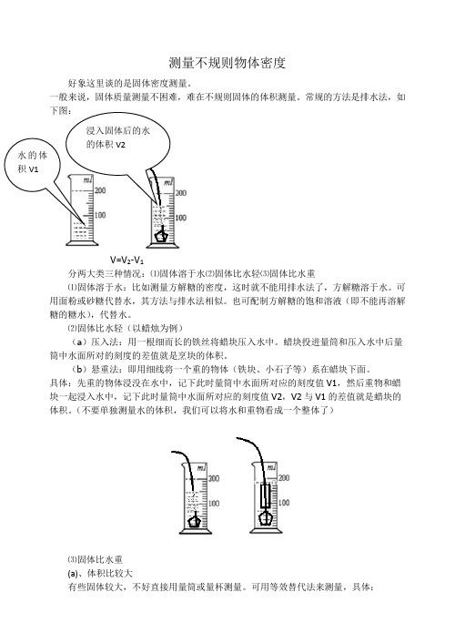 测量不规则物体密度