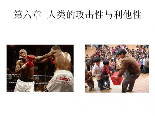 社会心理学中人类的攻击与利他