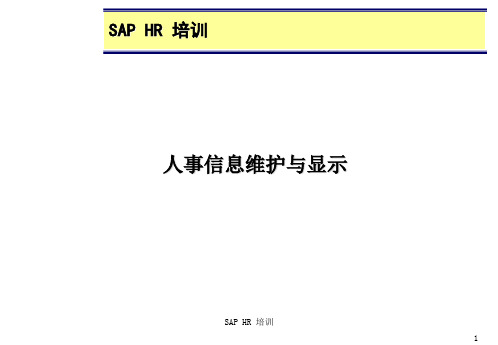 NO.6-SAP-HR人事信息维护与显示(PPT39页)