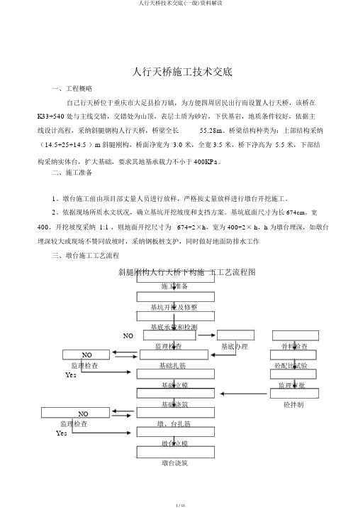 人行天桥技术交底(一级)资料解读