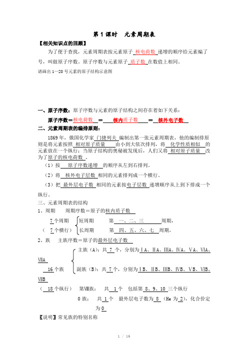 元素周期表(导学案)