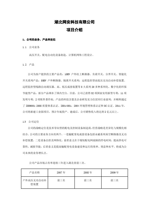 湖北网安科技有限公司(项目介绍)