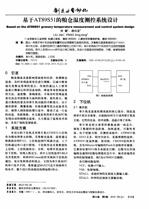 基于AT89S51的粮仓温度测控系统设计