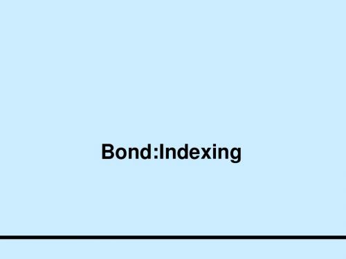 Bond：Indexing