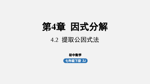 提取公因式法 课件   2022—2023学年浙教版数学七年级下册 