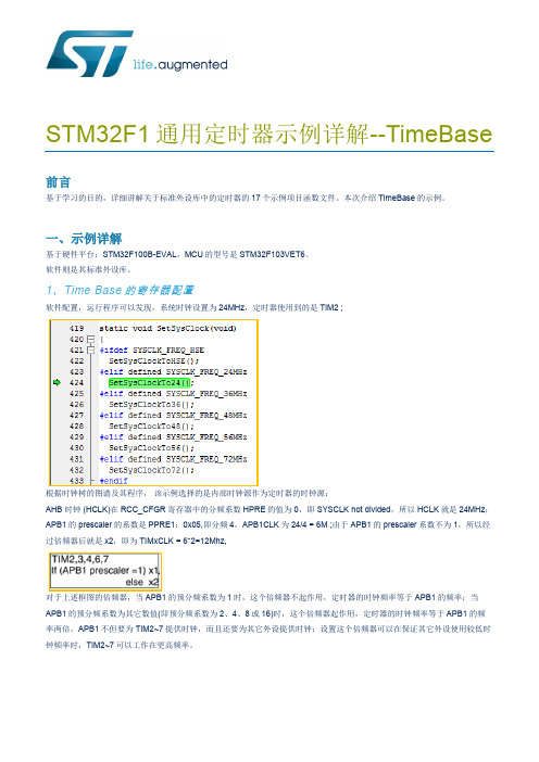 STM32F1通用定时器示例详解--TimeBase