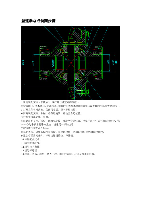 差速器总成装配步骤