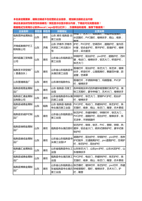 新版山东省PVC扶手工商企业公司商家名录名单联系方式大全31家