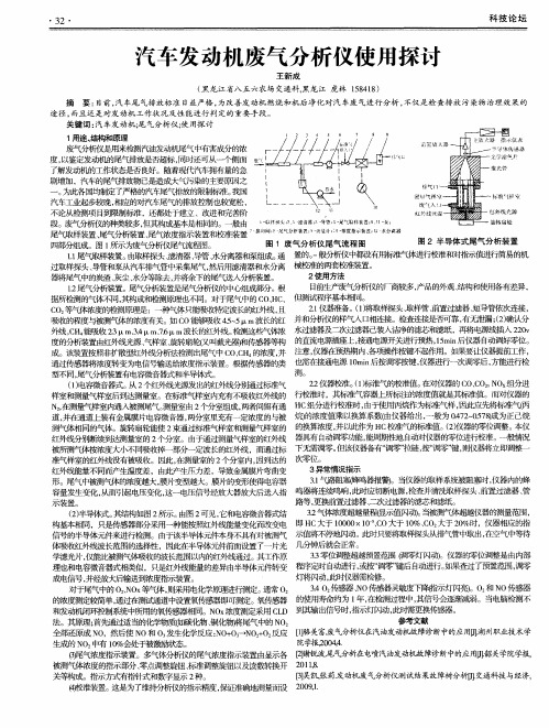 汽车发动机废气分析仪使用探讨