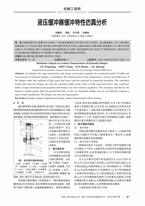 液压缓冲器缓冲特性仿真分析