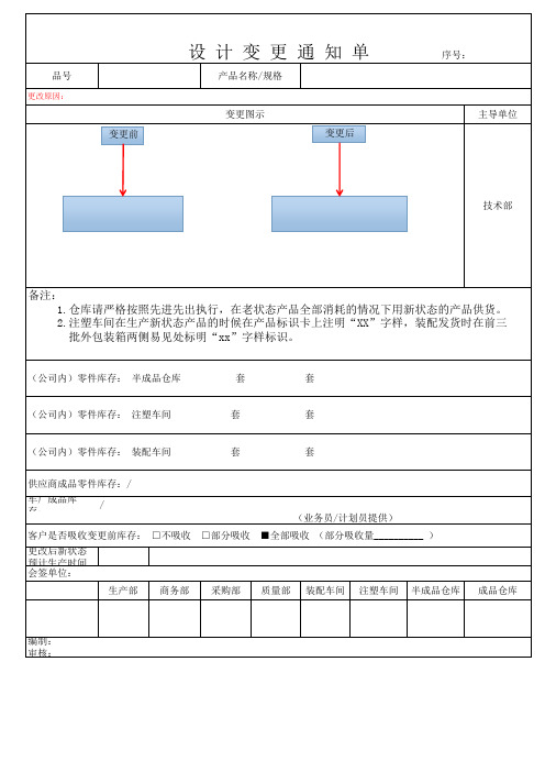 设变通知单模板