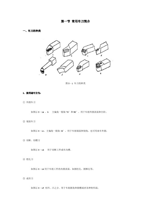 常用车刀简介讲解