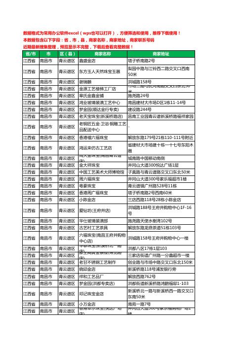 2020新版江西省南昌市青云谱区工艺品工商企业公司商家名录名单联系电话号码地址大全45家