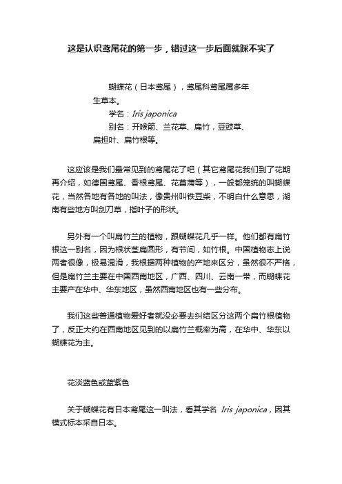 这是认识鸢尾花的第一步，错过这一步后面就踩不实了