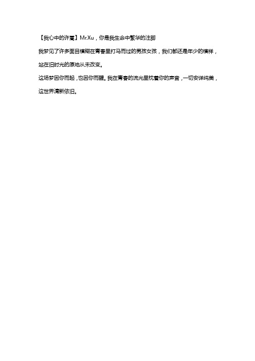 我心中的许嵩