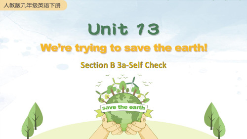 人教版九年级下册英语Unit 13 Section B 3a-Self Check课件