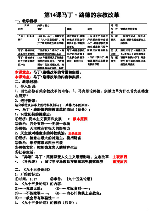 人教版高中历史选修3《五单元 欧洲的宗教改革  第2课 马丁路德的宗教改革》优质课教案_15