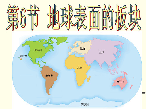 浙教版七年级上册科学课件 3.6地球表面的板块 (共40张PPT)