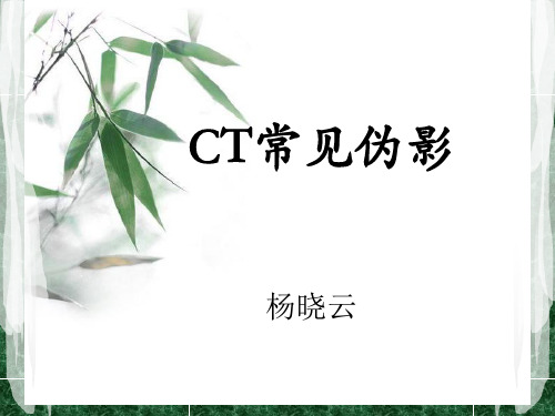 CT常见伪影.