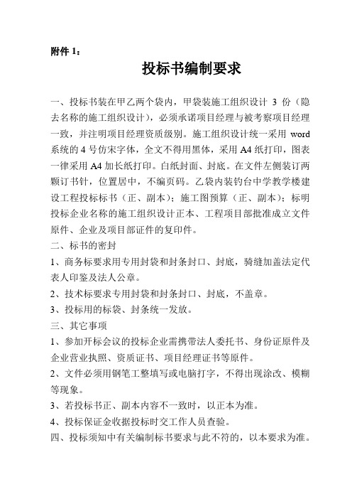 发标附件(附1、附件2)