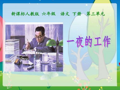 公开课《一夜的工作》PPT课件