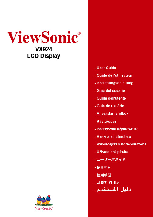 ViewSonic VX924 LCD Display 说明书