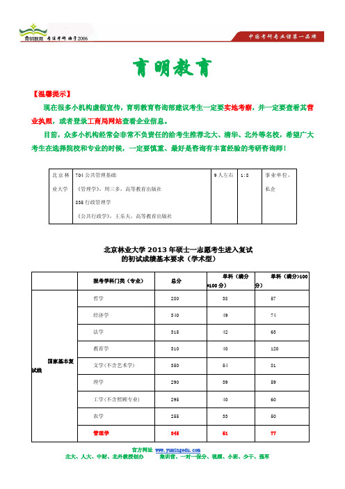 2014年北林行管考研参考书