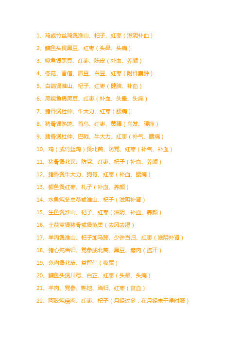 滋补靓汤谱