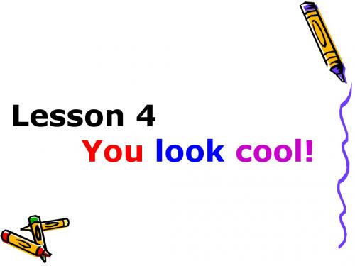 Starter Lesson 4 You look cool!