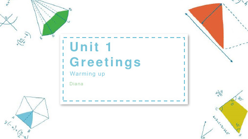 中职英语 基础模块上册 Unit 1 Greetings   warming up