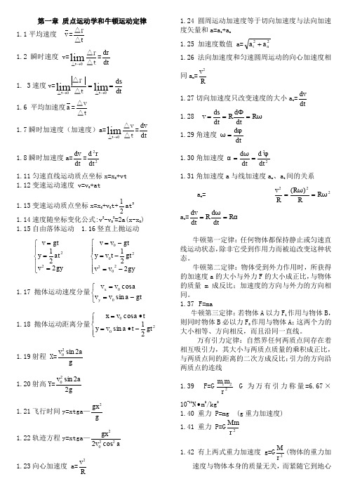 物理竞赛所有公式