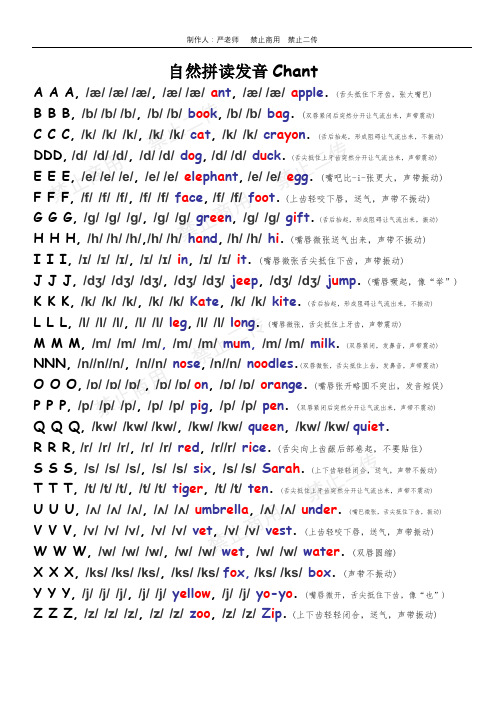 26个英文字母的发音chant