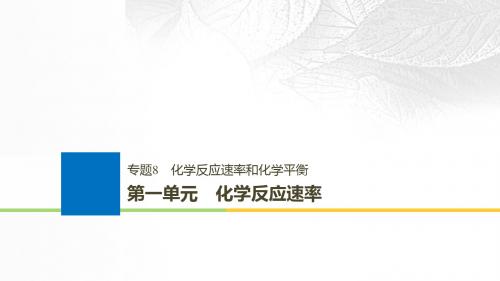 浙江省2019版高考化学大一轮复习专题8化学反应速率和化学平衡第一单元化学反应速率课件
