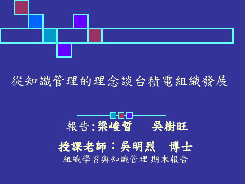 从知识管理的理念谈台积电组织发展.