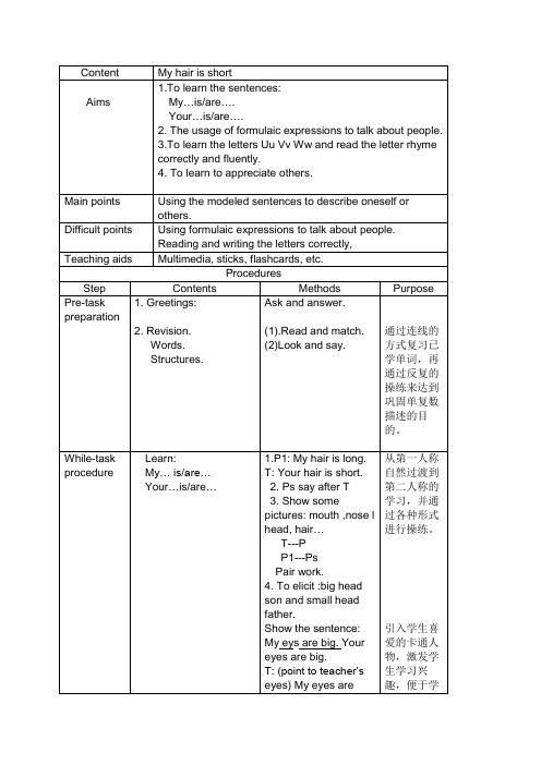 (新沪教牛津版)二年级英语上册《Module 2 Unit 3》优质教案设计2