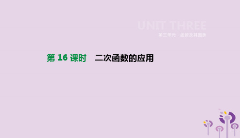 2019年中考数学总复习第三单元函数第16课时二次函数的应用课件湘教版201901151139