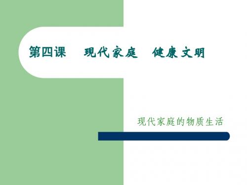 第四课 现代家庭 健康文明