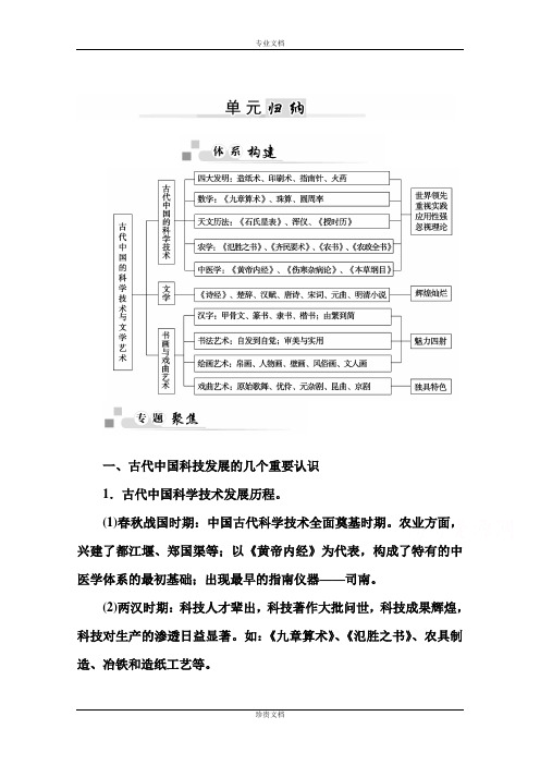 【金版学案】高二人教版历史必修三练习：单元归纳3 Word版含答案[ 高考]