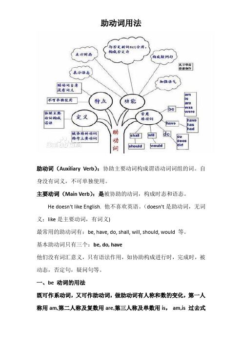 小学英语助动词用法归纳